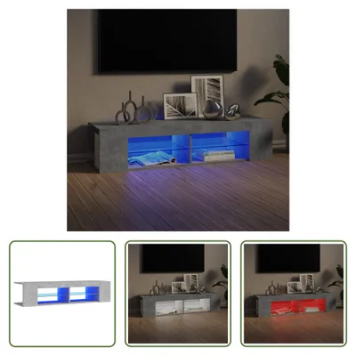 Obrázek produktu pro The Living Store TV skříňka s LED světly betonově šedá 135x39x30 cm