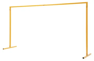 Image de Support pour arche de mariage - Structure arrière-plan en métal, carrée - Hauteur réglable de 1,07 à 2 mètres - Dimensions : 2 x 2 mètres - Pour la décoration avec des fleurs et des ballons - Or
