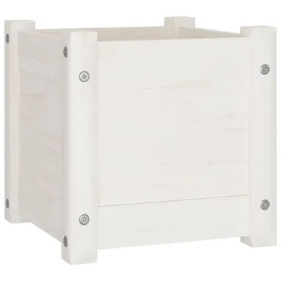 Produktbild von vidaXL Pflanzkübel Weiß 31x31x31 cm Massivholz Kiefer