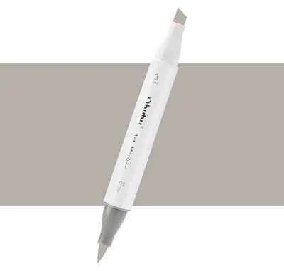 Obrázek produktu pro Lihová fixa OHUHU oboustranná Brush & Chisel, Warm Grey 4 (WG4)