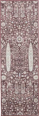 Produktbild von Interiyou Waschbarer Teppich Gent Bordeaux 80x240 cm