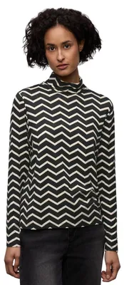 Produktbild von Street One Gemustertes Rollkragenshirt Black 44