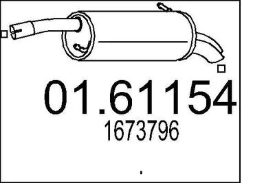 Produktbild von MTS 01.61154 Endschalldämpfer für FORD Fiesta Mk6 Schrägheck (JA8, JR8) Auspuff