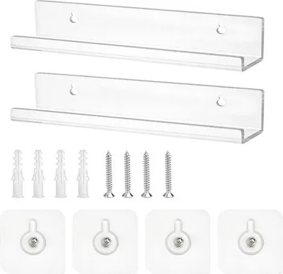 Immagine prodotto di Scaffale da parete in 3 elementi in MDF, elegante elemento decorativo, bianco