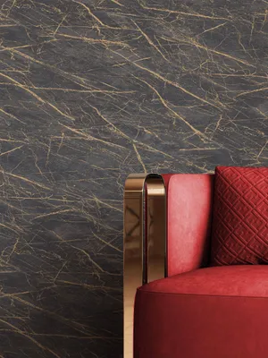 Produktbild von NEWROOM Tapete Schwarz Vliestapete Marmor - Marmortapete Glamour Anthrazit Gold Muster  Mustertapete Modern