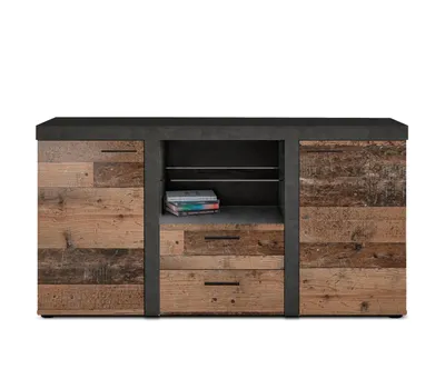 Produktbild von AX LIVING Schubladenschrank Kommode Spacoro 2T2S Matera/Old Style