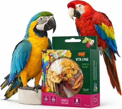 Immagine prodotto di Vitaline Ciotola per il pranzo dei pappagalli grandi Vitapol 250g