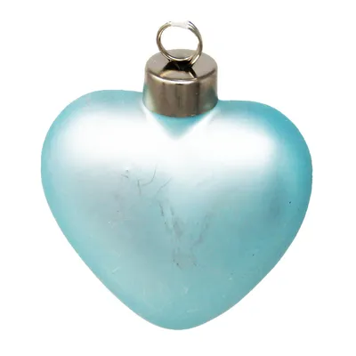 Produktbild von Baumschmuck Herz Osterdekoration Frühjahrsdeko hellblau metallic