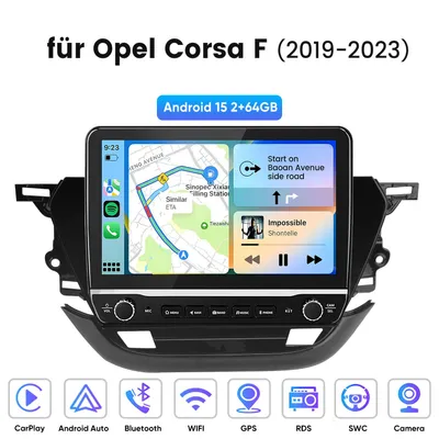 Produktbild von Hexinex Android 15 Autoradio für Opel Corsa F (2019–2023) – 10.1 Zoll, 2GB+64GB, WIFI, kabelloses CarPlay Android Auto
