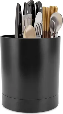 Produktbild von Küchenutensilienhalter - Küchenutensilienpot - 14,4 x 14,4 x 16,5 cm - Schwarz