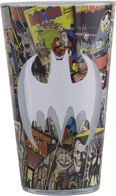Produktbild von Batman Trinkglas Vintage Covers (400 ml)