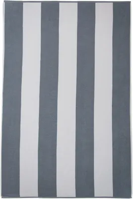 Zdjęcie produktu dla Ręcznik plażowy Pasy 100x160cm popiel-biel