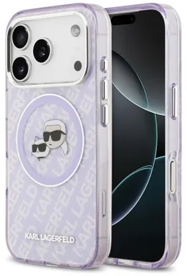 Immagine prodotto di Etui Karl Lagerfeld Iml Glitter Karl &   Choupette Heads Logo Magsafe Do Iphone 17 Pro Max Fioletowy