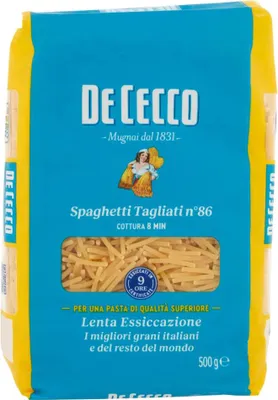 Produktbild von 10x Pasta De Cecco 100% Italienisch Spaghetti tagliati n°86 Nudeln 500g + Italian Gourmet Polpa 400g