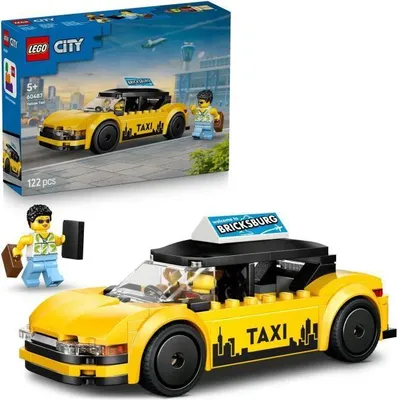 Produktbild von LEGO City Gelbes Taxi 60487, Bauspielzeug Auto, für Jungen und Mädchen ab 5 Jahren