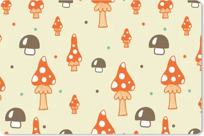 Produktbild von MuchoWow® Schreibtischunterlage Muster - Pilz - Orange 60x40 cm - XXL Mauspad - Großes Mauspad