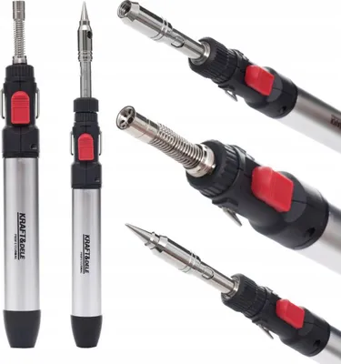 Zdjęcie produktu dla Lutownica Gazowa Propan Butan Mikropen 3w1 25-80W 15ml 1300°C Kraft&Dele