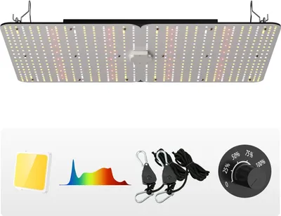 Immagine prodotto di 300W lampada per piante dimmerabile 40x60x12cm Lampada per piante LED 710x Samsung 281B spettro completo 40000lm flusso luminoso crescere lampada 760nm lunghezza d'onda infrarossi pianta luce serra crescere tenda balcone