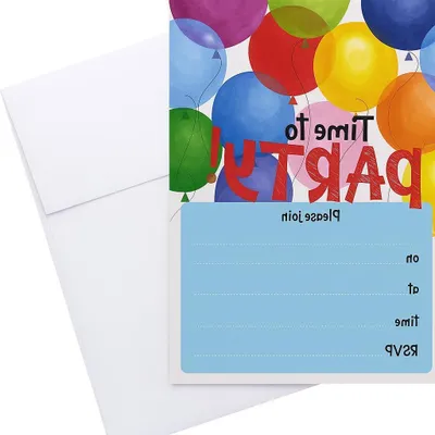 Productafbeelding van 20 Uitnodigingen voor Kinderfeestjes met Enveloppen