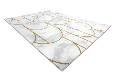 Zdjęcie produktu dla Dywan EMERALD ekskluzywny 1016 glamour, stylowy art deco, marmur krem / złoty beżowy 160x220 cm