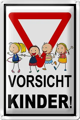 Produktbild von Blechschild Warnschild 20x30cm Vorsicht Kinder