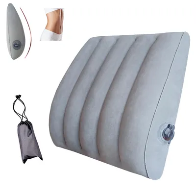 Produktbild von Rückenstützkissen, 40 * 35 * 12cm Aufblasbares Lendenstützkissen Tragbares Rückenkissen Lendenkissen Verstellbares Stuhlrückenkissen den unteren Rücken