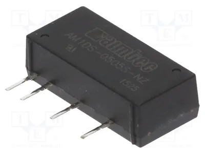 Image de 1 x Convertisseur : DC/DC. Sortie : 200 mA. Tension d'entrée : 4,5 ÷ 5,5 V. Boîtier SIP7. 5 VDC, 1 W. 2,3 g. AM1DS-0505S-NZ. DC/D
