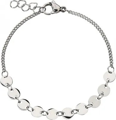 Produktbild von CEM ST9-041B 4-202724-001Damen Edelstahl Armband mit Plättchen 17+2cm
