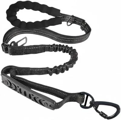 Immagine prodotto di Guinzaglio per cani di grossa taglia, guinzaglio anti-tiro, robusto, lunghezza 1,8 m, guinzaglio da addestramento fino a 50 kg