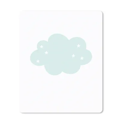 Produktbild von MuchoWow® Mauspad Mousepad Wolke - Sterne - Pastell - Kinder - Baby 30x40 cm - Mousepads - Maus Mat - Pad - Mausunterlage - Mausmatten