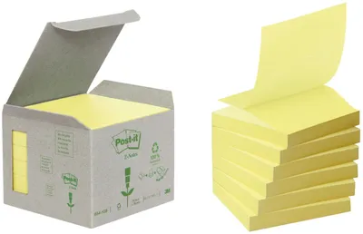 Obrázek produktu pro Post-it Haftnotizen Recycling Z-Notes, 76 x 76 m, gelb
