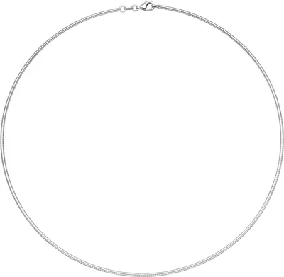 Produktbild von 1.7mm Halsreif Reif Kette rund 585 Weißgold Gold 45cm Halsschmuck