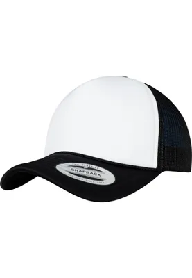 Produktbild von FLEXFIT 6005FC | Foam Trucker Cap Curved Visor - Farbe: Black/White/Black - Größe: One Size