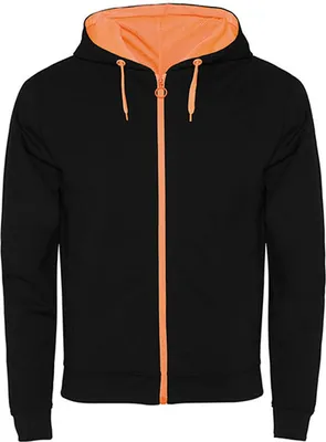 Immagine prodotto di Roly SU1105 | Felpa Fuji da uomo, filato fiammato - Colore: Nero 02/Arancione 223 - Taglia: XL