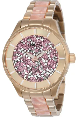 Obrázok produktu pre Invicta Angel 24663 Dámske Hodinky - Quartz Hnutie - Nerezová Oceľ s Růžovým Ciferníkom - 40 mm