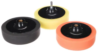 Produktbild von Set Polierpads/-schwämme mit Bohrmaschinenaufnahme für Autoreinigung CAR DETAILING PAD 3, 3 Stück