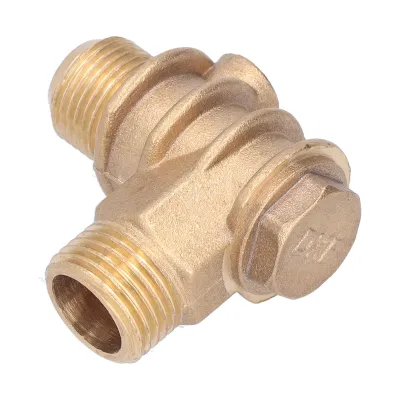 Zdjęcie produktu dla 3-drożny zawór zwrotny z wytrzymałego mosiądzu do hydrauliczno-pneumatycznych sprężarek powietrza