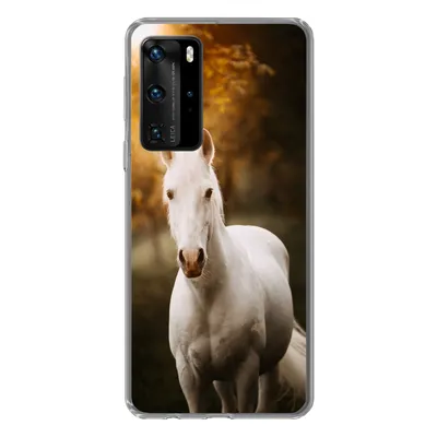 Produktbild von MuchoWow® Handyhülle Schutzhülle Hülle für Huawei P40 Pro Pferd - Licht - Sonne Silikon Softcase Handy Hülle - Schutz
