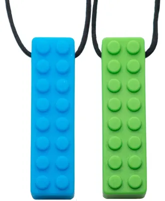 Productafbeelding van Bijtketting Kauwketting - Siliconen - Rustgevende kleuren - Hanger om te kauwen - Voor kinderen en volwassenen