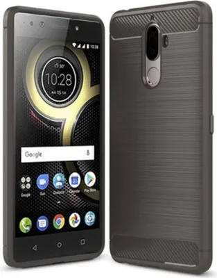 Produktbild von Schutzhülle Handyhülle für Lenovo K8 Plus Case Cover Carbon Optik Grau