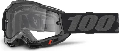 Image de Lunettes tout-terrain Accuri 2 Enduro 100 %, verres transparents, noir/transparent/noir/transparent
