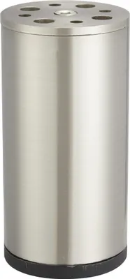 Image de Pied de meuble cylindrique fixe acier brossé gris, 10 cm