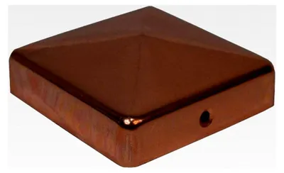 Produktbild von Pyramiden-Pfostenkappe 7X7 cm Kupfer 71X71 mm