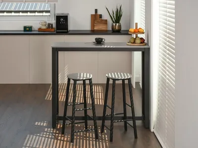 Obrázek produktu pro Barový set 120x40 SERGIO - beton / černý