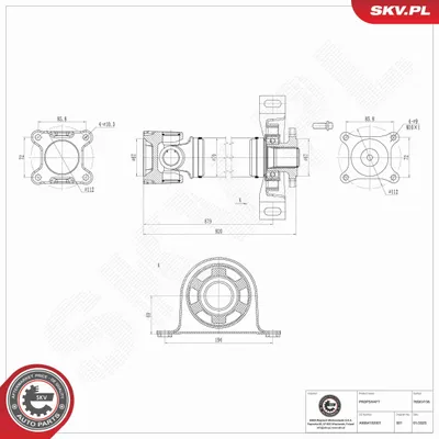 Immagine prodotto di ESEN SKV Albero cardanico per trasmissione assale per VW CRAFTER 30-50 Furgone (2E) 76SKV156