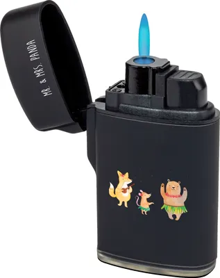 Produktbild von Mr. & Mrs. Panda sturmfeuerzeug Waldtiere Aloha - Schwarz - Geschenk, Wald, anzünder, Musik, Tanzen, Lustige Sprüche, Gasfeuerzeug, Hase, Feuerzeuge, Feuerzeug, Bär