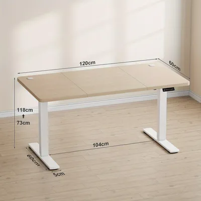 Produktbild von Ergonomisch verstellbarer Stehschreibtisch – Homeoffice-Arbeitsplatz – Steh-Sitz-Schreibtisch – Gemeinsame Tischplatte – 120x60 cm