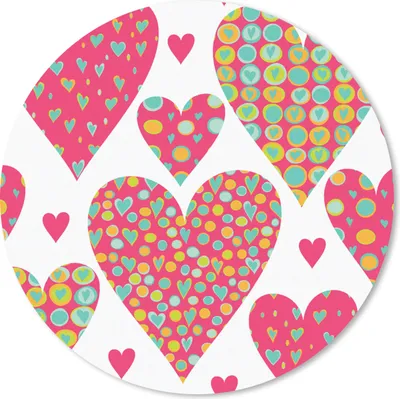 Produktbild von MuchoWow® Mauspad Mousepad Mädchen - Herz - Liebe - Muster - Mädchen - Kinder - Kinder - Kind 40x40 cm - Mousepads - Maus Mat - Pad - Mausunterlage - Schreibtisch Accessoires