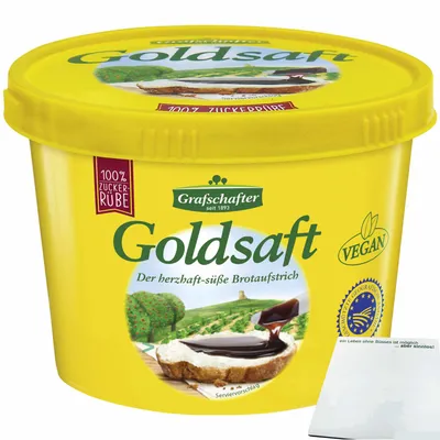 Produktbild von Grafschafter Goldsaft Zuckerrübensirup (225g Packung) + usy Block