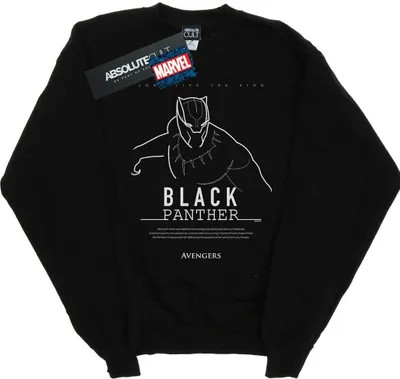 Produktbild von Marvel - "Long Live The King" Sweatshirt für Herren BI41325 (S) (Schwarz)